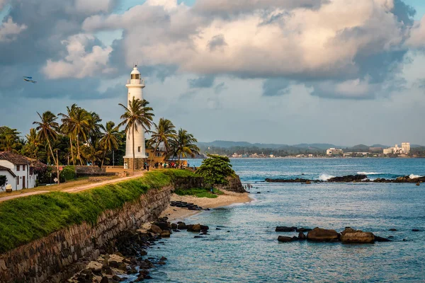 Faro Fuerte Galle Amanecer Sri Lanka — Foto de Stock