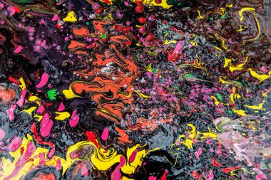 Karışık Sıvı Boyalarla arka plan. Bir doku olarak soyut Akıcı Akrilik Boyama
