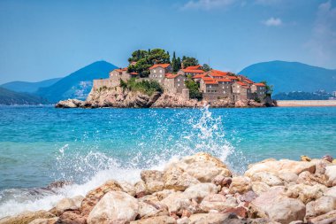Sveti stefan beldesinde, budva, Karadağ
