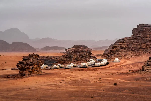 Moderne Camping Mars Wadi Rum Rode Woestijn Jordanië — Stockfoto