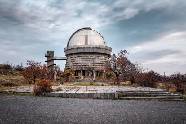 Профессиональный Астрономический Телескоп Закате Армения Бюракан — стоковое фото