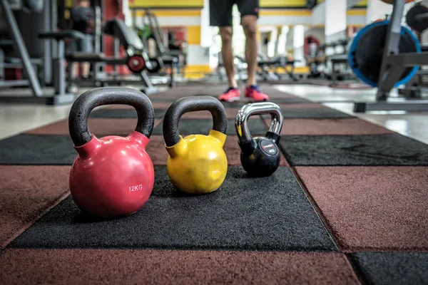 Three Different Weights Gym Sport Equipment — Stock fotografie