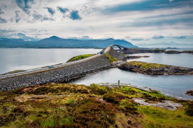 Amazing Atlantic road with bridge (Atlanterhavsvegen) in Norway