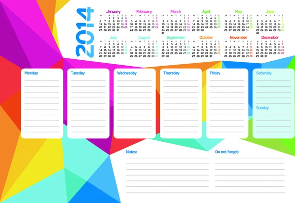 Hafta planlayıcısı 2014