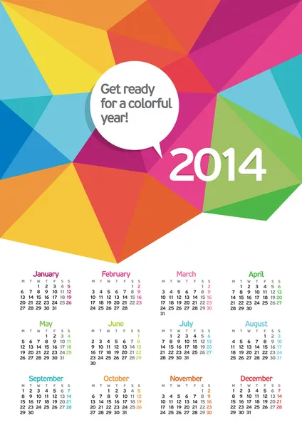 A colorful calendar — Stock Vector