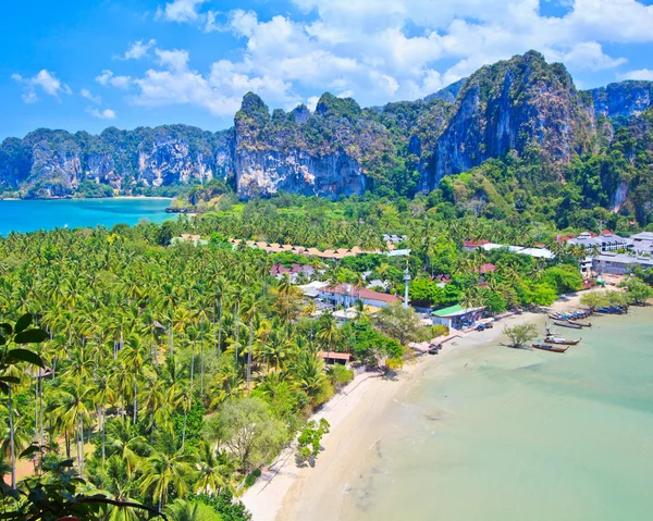 Vista na baía de railay na Tailândia — Fotografia de Stock