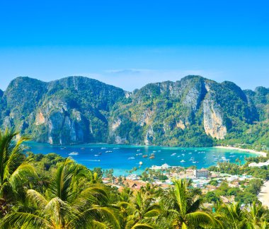 tropik ada tatil - phi phi Island, krabi il Tayland ile görüntüleme