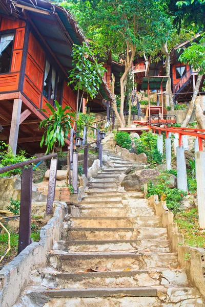Resort vstup horské středisko v horách — Stock fotografie