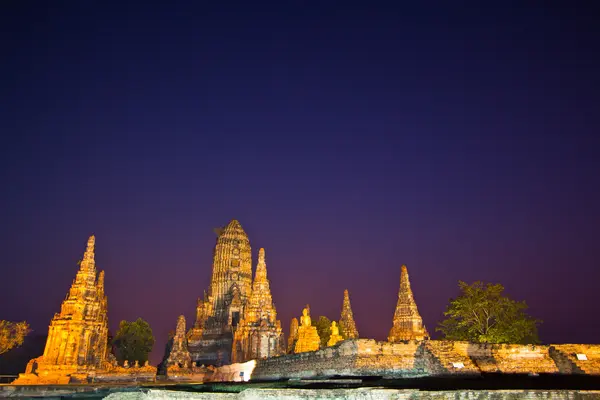 Tempio wat Chaiwatthanaram della provincia di Ayuthaya Thailandia — Foto Stock