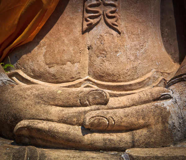Buddha gamla hand — Stockfoto