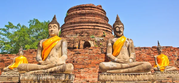 Oude Boeddha in de oude tempel oude stad — Stockfoto