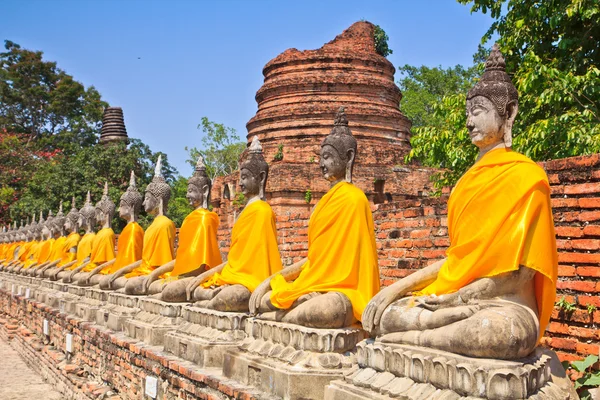 Buda velho no templo velho Cidade velha — Fotografia de Stock