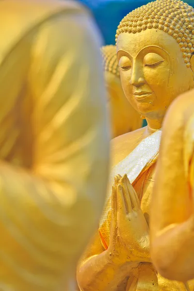 Buddha szobrok, arany buddha, Thaiföld, Asia — Stock Fotó