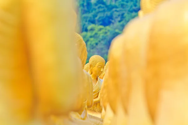 Posągi Buddy, złoto Buddy, Tajlandia, Azja — Zdjęcie stockowe