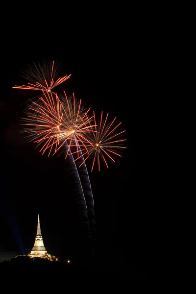 Farbenfrohes Feuerwerk — Stockfoto