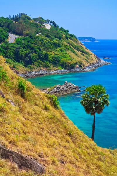 Weergave van een promthep cape. Phuket island, thailand — Stockfoto