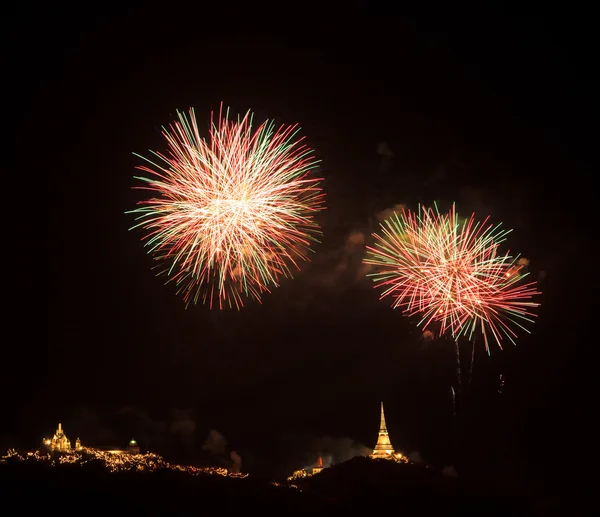 Fuochi d'artificio colorati — Foto Stock