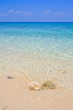 Tayland kum plaj ve tropik deniz