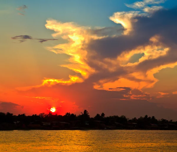 Céu por do sol e nuvens Natureza fundos — Fotografia de Stock