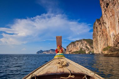 Burnu açık gemi phi phi Island Tayland göster