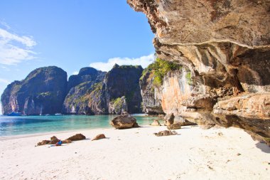 Maya Körfezi manzarası, Phi Phi Adası, Tayland