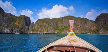 Burnu açık gemi phi phi Island Tayland göster
