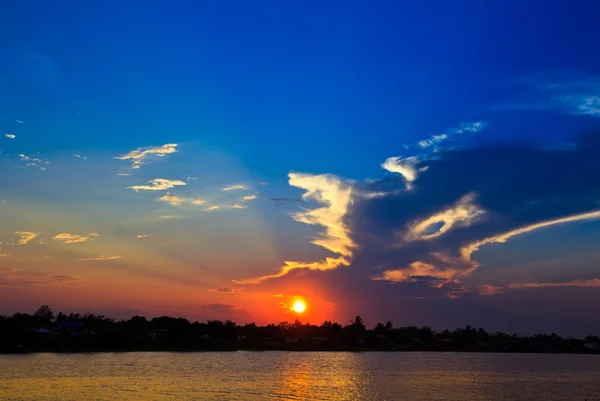 Sunset sky and clouds Nature backgrounds — Stock Photo, Image