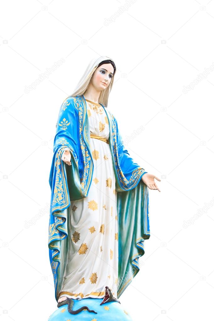 Virgin Mary Statue in Roman Catholic Church