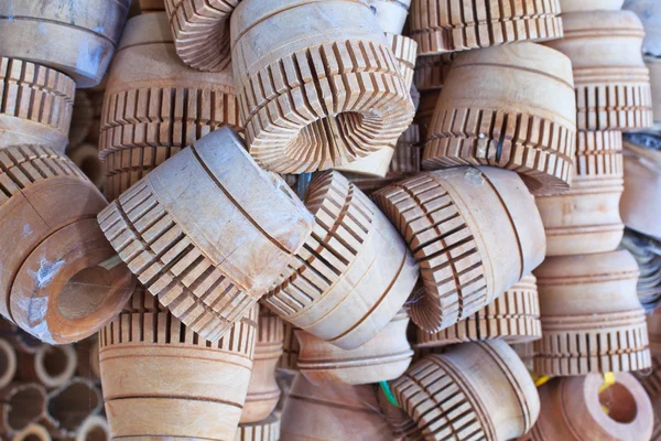 Molduras de guarda-chuva de madeira — Fotografia de Stock