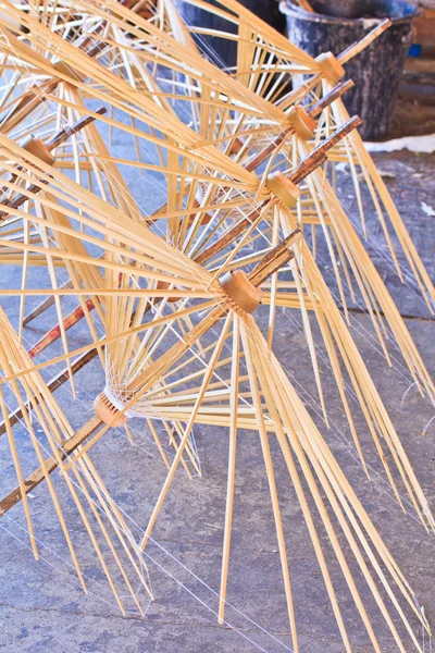 Wood umbrella frames — Stock Photo, Image