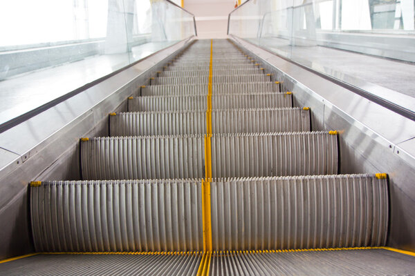 Up down steps of escalator