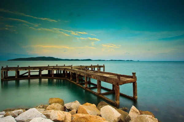 Puesta de sol en el mar — Foto de Stock