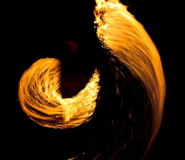 Flammende Spuren ziehen — Stockfoto