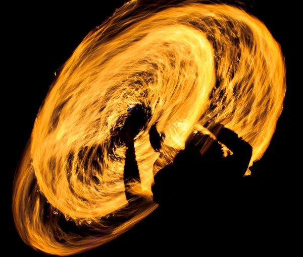 Flammende Spuren ziehen — Stockfoto