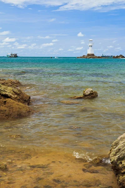 Lighthouse in the sea — Stock Photo, Image