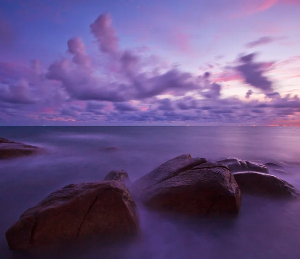 Sea stones at sunset — Stock Photo, Image