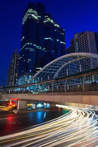 Bridge at train station — Stock Photo, Image