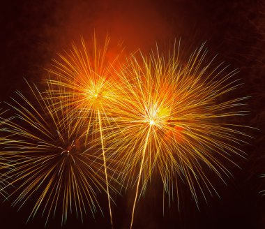 Colorful fireworks clipart