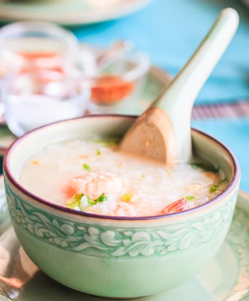 Reissuppe, thailändisches Essen — Stockfoto