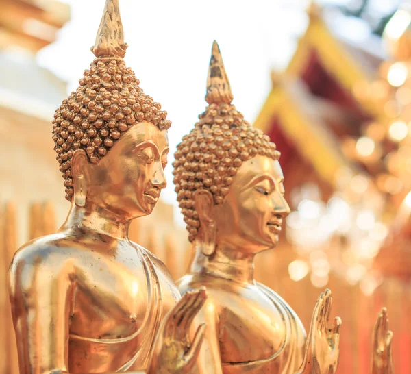 Złotego Buddy w świątyni — Zdjęcie stockowe