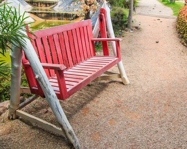 Red bench — Stockfoto