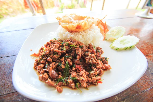 Basil fried mutton — Stock Photo, Image