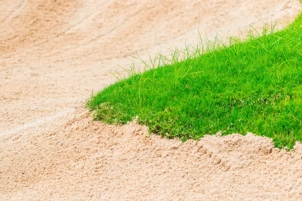 Sand bunker on the golf course — Stock Photo, Image