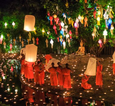 chiang Mai Loy krathong Festivali