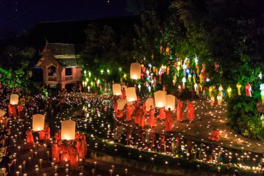 chiang Mai Loy krathong Festivali