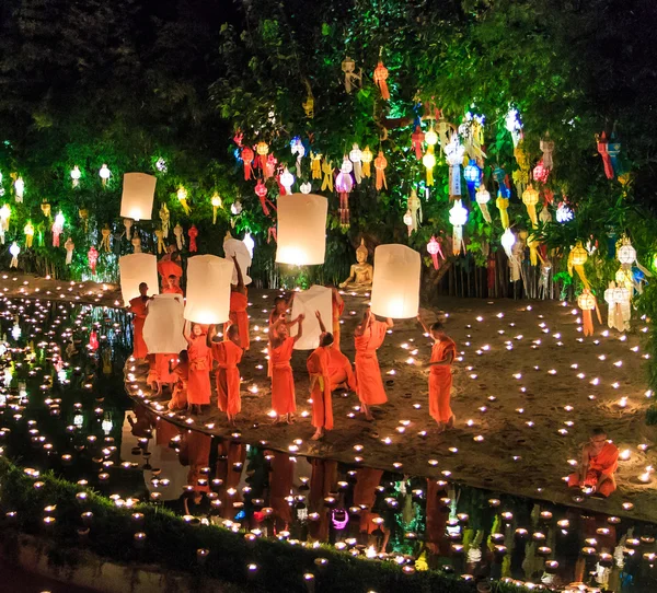 Loy Krathong festival in Chiang Mai — Stockfoto