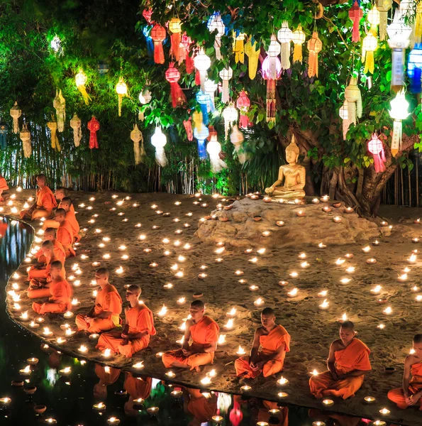 Loy krathong festival v chiang mai — Stock fotografie