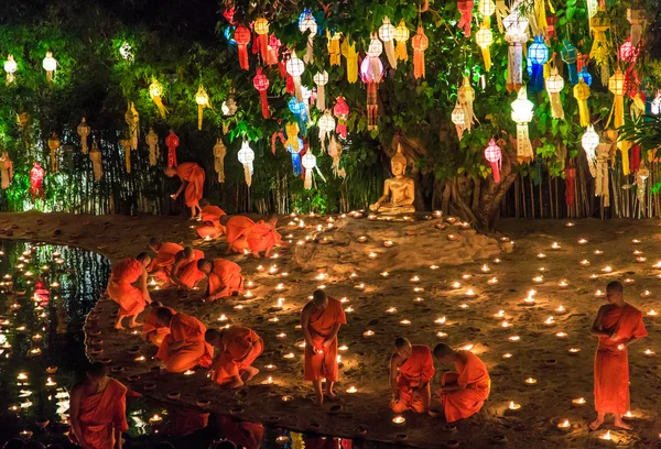 Loy Krathong festival a Chiang Mai — Foto Stock