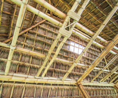 Bambu ve saman çatı