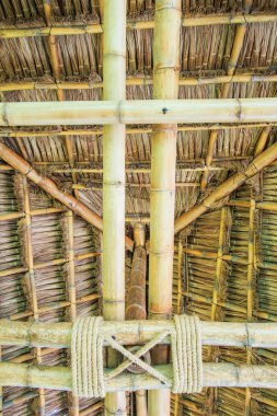 Bambu ve saman çatı